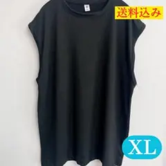 ノースリーブ Tシャツ オーバーサイズ メンズ 韓国 ストリート ブラック