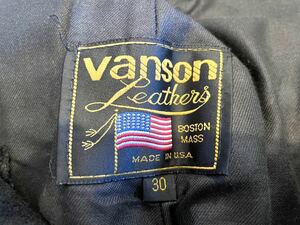 vanson バンソン レザーパンツ ストレート 革パン ブラック 黒 ショット ハーレー ライダース　