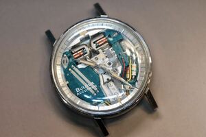 1円～【ジャンク扱い】Bulova Accutron　ブローバ アキュトロン　M7　音叉時計 メンズ腕時計　スケルトン文字盤　シルバー　52100　