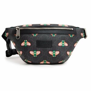 （新品・未使用品）グッチ GUCCI ベルト ボディ ウエストバッグ GGスプリームキャンバス BEE ビー ハチ アンティークシルバー金具 675181