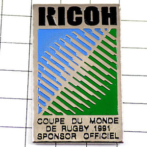 ピンバッジ・ラグビー世界ワールドカップ大会リコー写真カメラ会社スポンサー1991年◆フランス限定ピンズ