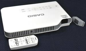 1円スタート 使用時間 8H(使用時間短い) CASIO カシオ XJ-A257 3000ルーメン WXGA HDMI リモコン付 スリムモデル プロジェクター(NS08E)