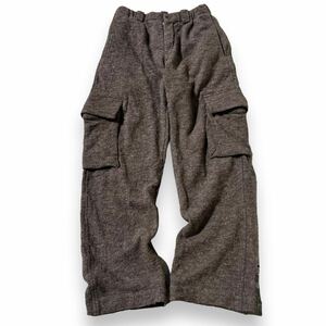 00s y’s Yohji Yamamoto wool knit wide cargo pants collection archive Japanese label over size big vintage 