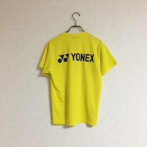 YONEX ヨネックス ドライTシャツ バックプリント イエロー 黄色 SSサイズ メンズ テニス バトミントン