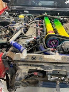 シルビア　１８０SX　PS13　RPS13　アルミ３層ラジエター＜電動ファン2基付き＞　ブリーザータンク２個付き　RB26SWAP車　値下げ