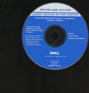 ◇DELL　For Reinstalling Dell Precision workstation Computer Software CD　UC677 （REV A14）　　送料120円