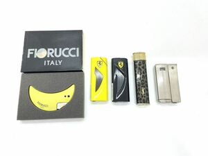 （IS1786他）【1円スタート】FLORUCCI/フェラーリガスライター/イヴ・サンローラン/IMCOオイルライター おまとめ5点　※着火未確認