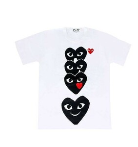 ■激レア！■新品タグ付■プレイ・コムデギャルソン emoji 限定Tシャツ（A）■メンズ・L■Play COMME des GARCONS■正規品■入手困難