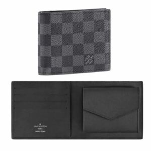 ルイヴィトン LOUIS VUITTON ポルトフォイユ・マルコ NM 財布 二つ折り 小銭入れあり ダミエ・グラフィット キャンバス ブラック 黒