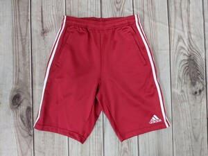 18．adidas 90s オールド アディダス ジャージ ハーフ パンツ トラックパンツ スリーストライプ 00s メンズＭえんじ白x808