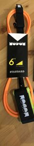 スーパーセール! 新品！未使用！大特価！MODOM STANDARD LEASH CORD 6’ オレンジ　　　　　　サーフボードと同梱発送可能