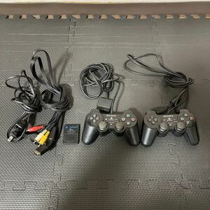 プレステ SONY コントローラー2個 電源ケーブル テレビケーブル メモリーカード セット PlayStation プレイステーション K10192h