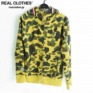 ☆A BATHING APE/アベイジングエイプ Camo Shark Full Zip Hoodie ジップアップ パーカー 001ZPJ801009M/M /060