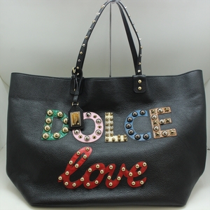 ★ DOLCE＆GABBANA ドルチェ&ガッバーナ BEATRICE DOLCE LOVE トートバッグ レザー スタッズ ブラック