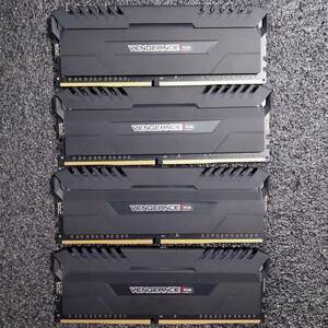 【中古】DDR4メモリ 32GB(8GB4枚組) Corsair VENGEANCE RGB CMR32GX4M4A2666C16 [DDR4-2666 PC4-21300]