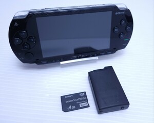動作品 ソニー SONY PSP-1000黒 ソニー PSP-1000 Black 本体 4GBメモリカード, バッテリー/ 中古 希少品(H-251)