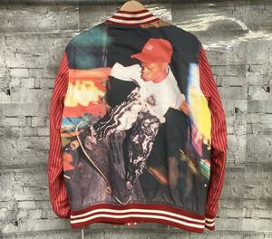 COMME does GARCONS × SUPREME コムデギャルソン × シュプリーム Reversible Baseball Varsity Jacket スタジャン サイズ L レッド