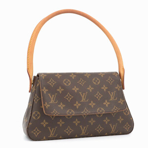 ルイヴィトン LOUIS VUITTON モノグラム ミニルーピング ショルダーバッグ ハンドバッグ ブラウン レディース レザー M51147