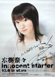 抽プレ当選品■水樹奈々 直筆サイン入りポスター