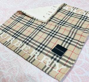 【激レア】新品/BURBERRY/タオルハンカチ/正規品/バーバリー/綿100%/未使用/即決ロゴ/匿名発送/日本製/ノバチェック/ハンドタオル/タグ付