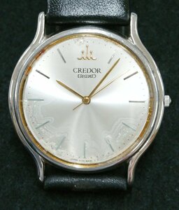 稼働品!!訳あり品!!文字板傷みあり!! SEIKO/セイコー CREDOR/クレドール 8J81-6A30 メンズ クォーツ ウォッチ USED品