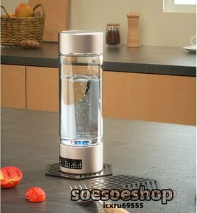 超高濃度水素水生成器 携帯 USB充電式水素水ボトル 冷水/温水通用 一台三役 400ML 水素水生成時間 3分2000ppb 18分6000ppb 持ち運び便利