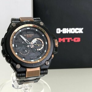 限定モデル 新品同様 CASIO G-SHOCK MT-G ソーラー電波腕時計 MTG-S1000BD-5AJF メタル ブラック ローズゴールド メンズ