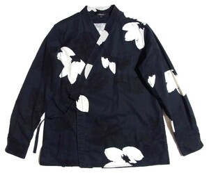 3.1 Phillip Lim フィリップリム 作務衣 花柄 シャツ ジャケット 甚平 メンズ S ネイビー