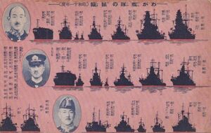 ☆戦前絵葉書　艦隊の組織　昭和11年　軍艦/戦艦　海軍　A2817