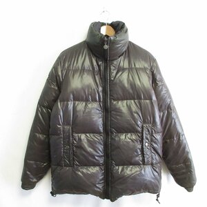 美品 MONCLER モンクレール リバーシブル ロゴワッペン ダウンジャケット ブルゾン 1 カーキ×ブラック