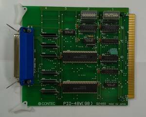 超激レア CONTEC PIO-48W(98)　TTLレベル双方向入出力モジュール　Cバス　MS-DOS 5で 動作確認済　コンテック製　1990代　中古