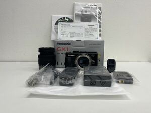 【美品、完動品】Panasonic LUMIX GX1 DMC-GX1 14-42mm 1:3.5-5.6/14-42 ASPH G VARIO DMW-LVF2 ライブビューファインダー ミラーレス一眼 