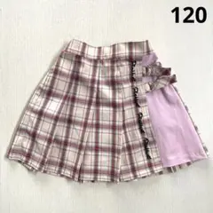 ピンクハント　切り替えプリーツスカート　120