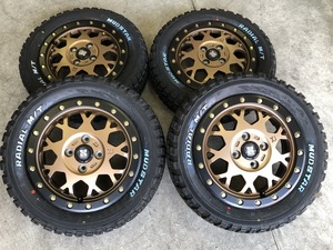 4本セット XTREME-J XJ04 14x4.5J 4/100 +43 MBR MUDSTAR RADIAL M/T 165/65R14 ホワイトレター ハスラー キャスト アクティバ 軽自動車