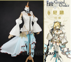コスプレ衣装+道具 FGO Fate/Grand Order ネロ・クラウディウス 花嫁 豪華版 風 セット