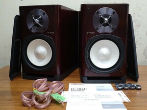 ONKYO オンキョー D-302E 2ウェイスピーカー 同番ペア 音出し確認済み美品 モンスターケーブル付き