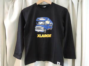 X-LARGE エクストララージ XLARGE Kids ゴリラキャンピングカープリント L/S Tee 長袖Ｔシャツ ブラック 140 キッズ 最新人気商品 