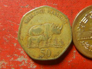 外国・タンザニア／５０シリンギ黄銅張りスチール貨（1996年）　240512