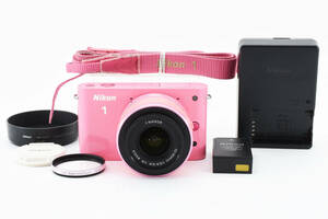 3444 【ジャンク】 Nikon 1 J1 Digital Camera 10-30mm Lens Kit Pink ニコン コンパクトデジタルカメラ AFズームレンズ 0406