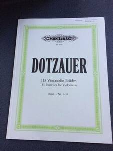 ◆◇ヴァイオリン・楽譜・教則/DOTZAUER 113 Exercises for Violoncello, Book 1 【ペータース】◇◆