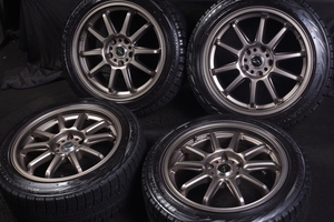 ★バリ山 235/45R17 ブリヂストン スタッドレス アルミ付4本セット トヨタ86アリストスープラセドリックRX-7GTOランサーWRX STI等