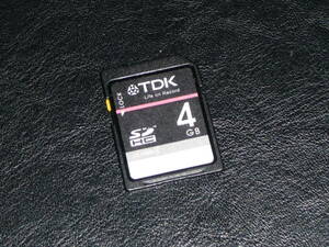 動作保証！TDK SDHC 4GB クラス④