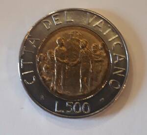 バチカン 1994年 500リラ 硬貨