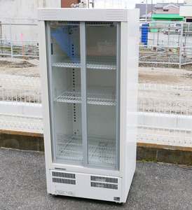 即決 2017年製 パナソニック 冷蔵ショーケース SMR-H138NB 100V スライド扉 壁ピタタイプ