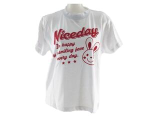 Tシャツ poppins Niceday 保育士 介護士 Lサイズ ホワイト 送料250円
