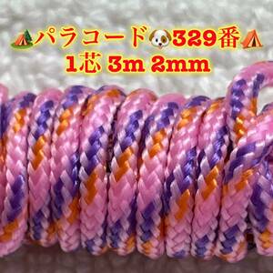 ☆★パラコード★☆１芯 ３m ２mm☆★３２９番★手芸とアウトドアなど用