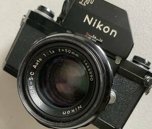 綺麗なNikonF PhotomicFT-n(ニコンFフォトミックFT-n)ブラックボディ、Nikkor-S.C Auto 55mmF1.4レンズ付き