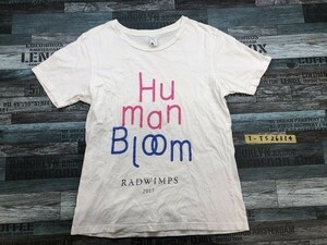 RADWIMPS HUMAN BLOOM ラッドウィンプス 2017 プリント 半袖Tシャツ L 白