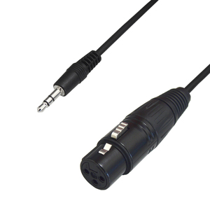 F-Factory 3.5mm TRS(3極)ミニプラグ (オス) - XLR(キャノンプラグ) (メス) 変換ケーブル 1.5m FNT-XT-73015S