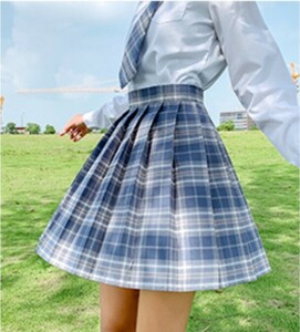 プリーツスカート 制服 通学 チェック　 おしゃれ　 シンプル　 JK かわいい コスプレ衣装 スカート 学生服